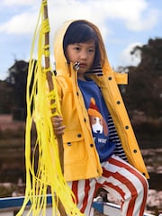 JoJo Maman Bébé Bright Yellow Waterproof Jersey Lined Fisherman Coat - Image 1 of 7