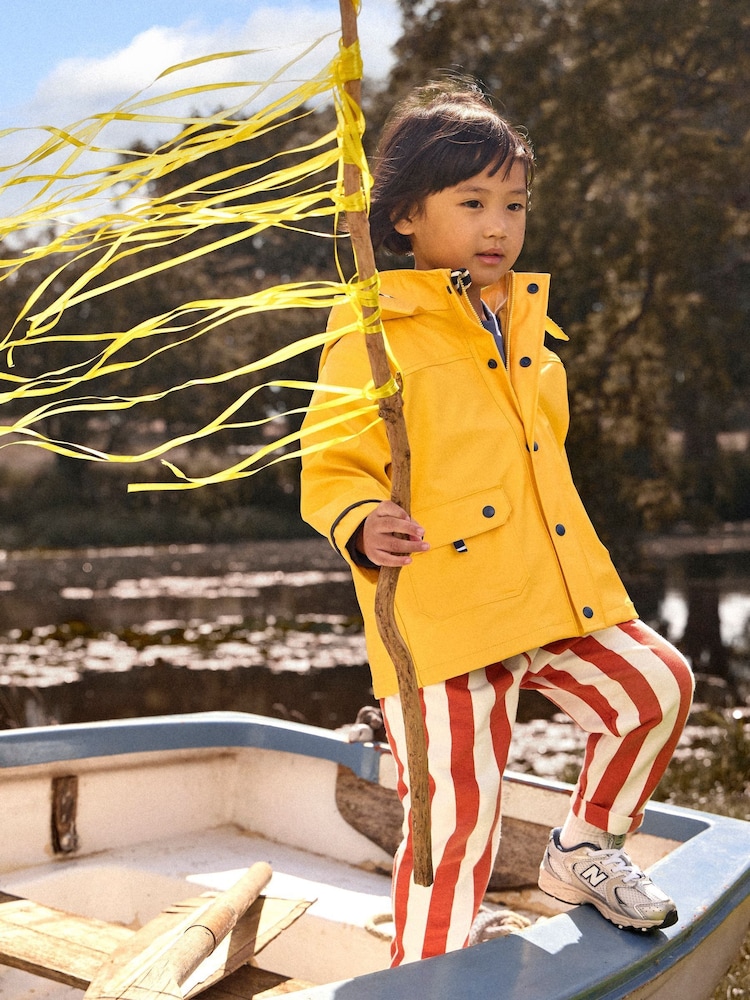 JoJo Maman Bébé Bright Yellow Waterproof Jersey Lined Fisherman Coat - Image 2 of 7 JoJo Maman Bébé Bright Yellow Waterproof Jersey Lined Fisherman Coat - Image 2 of 7