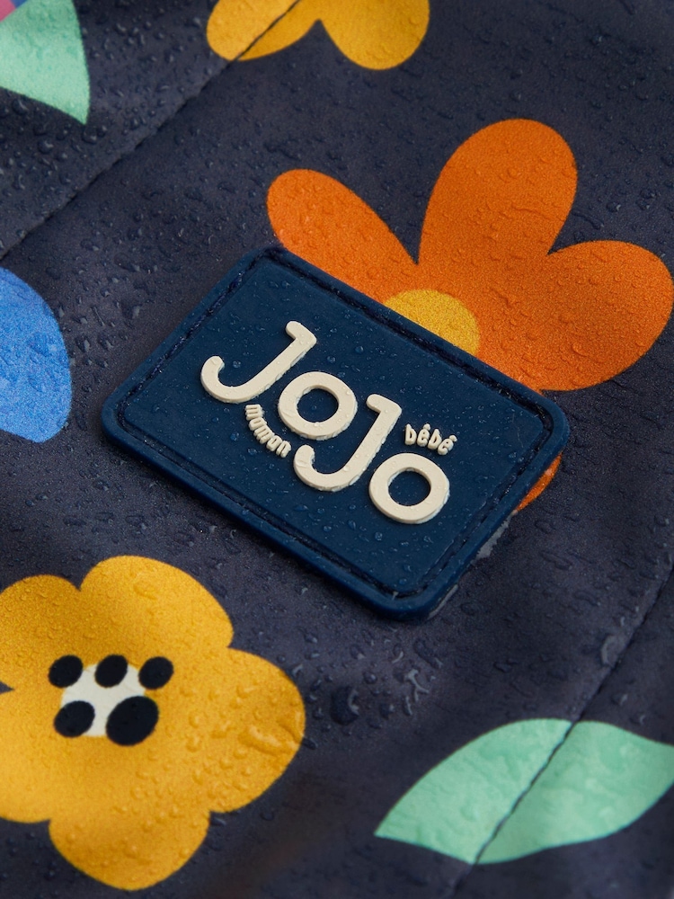 JoJo Maman Bébé Navy Floral Waterproof Fleece Lined All-In-One Puddlesuit - Image 5 of 5 JoJo Maman Bébé Navy Floral Waterproof Fleece Lined All-In-One Puddlesuit - Image 5 of 5