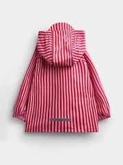 JoJo Maman Bébé Pink Stripe Waterproof Packaway Jacket - Image 3 of 5