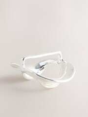 Silver Tone Scarf Ring - Image 5 of 5