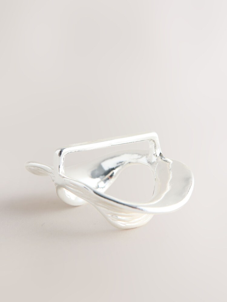 Silver Tone Scarf Ring - Image 5 of 5