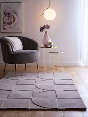 Origin Rugs Grey or Mauve Penny Rug - Image 1 of 6