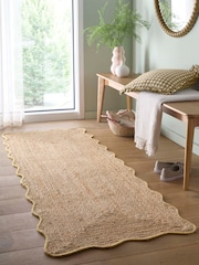 Origin Rugs Yellow Edge Jute Scalloped Runner - Image 1 of 4