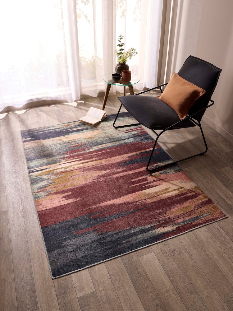 Origin Rugs Rust or Navy Washable Sedona Rug - Image 1 of 5 Origin Rugs Rust or Navy Washable Sedona Rug - Image 1 of 5