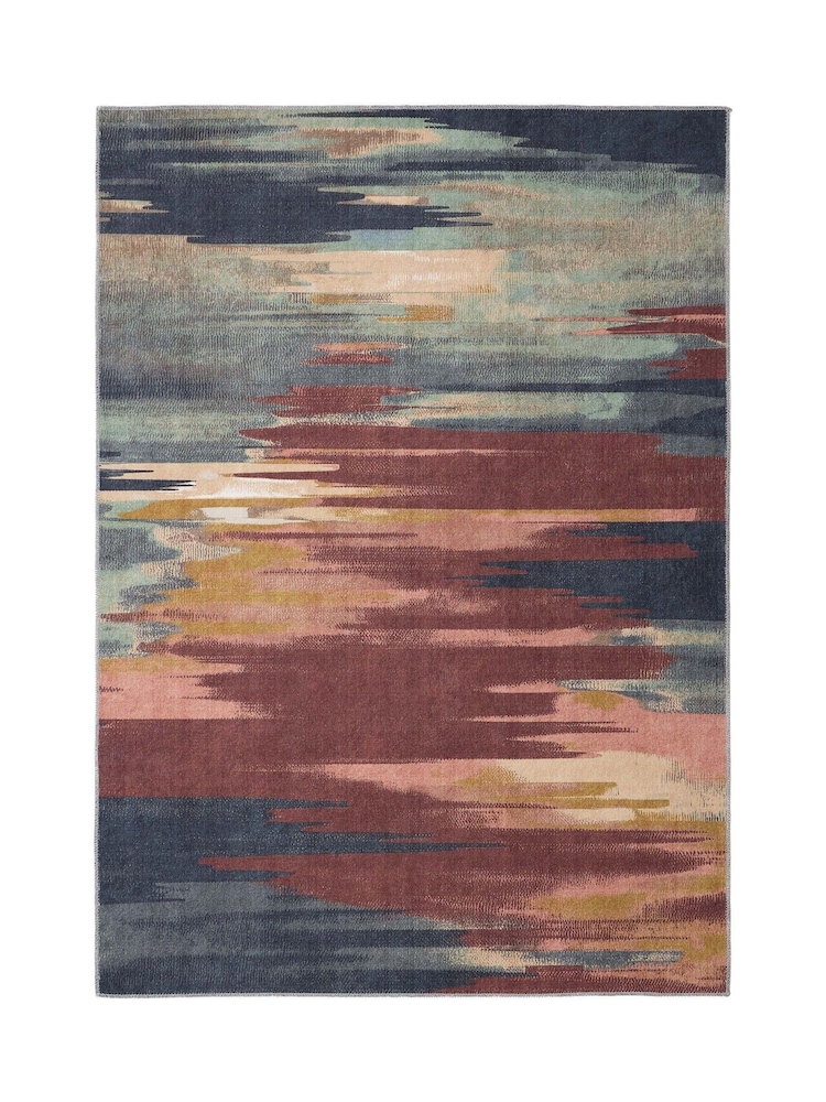 Origin Rugs Rust or Navy Washable Sedona Rug - Image 2 of 5 Origin Rugs Rust or Navy Washable Sedona Rug - Image 2 of 5