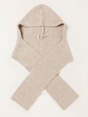 FatFace Oatmeal Ribbed Hooded Scarf - Image 6 of 7