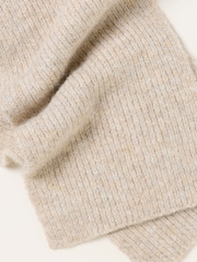 FatFace Oatmeal Ribbed Hooded Scarf - Image 7 of 7