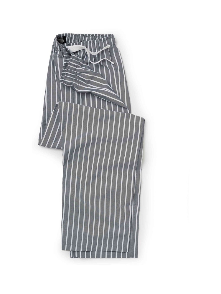 سروال بيجامة قطن مخطط من Savile Row Company - صورة 1 من 2