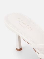 Simmi London Off White Tanya Toe Thong Mules - Image 3 of 4
