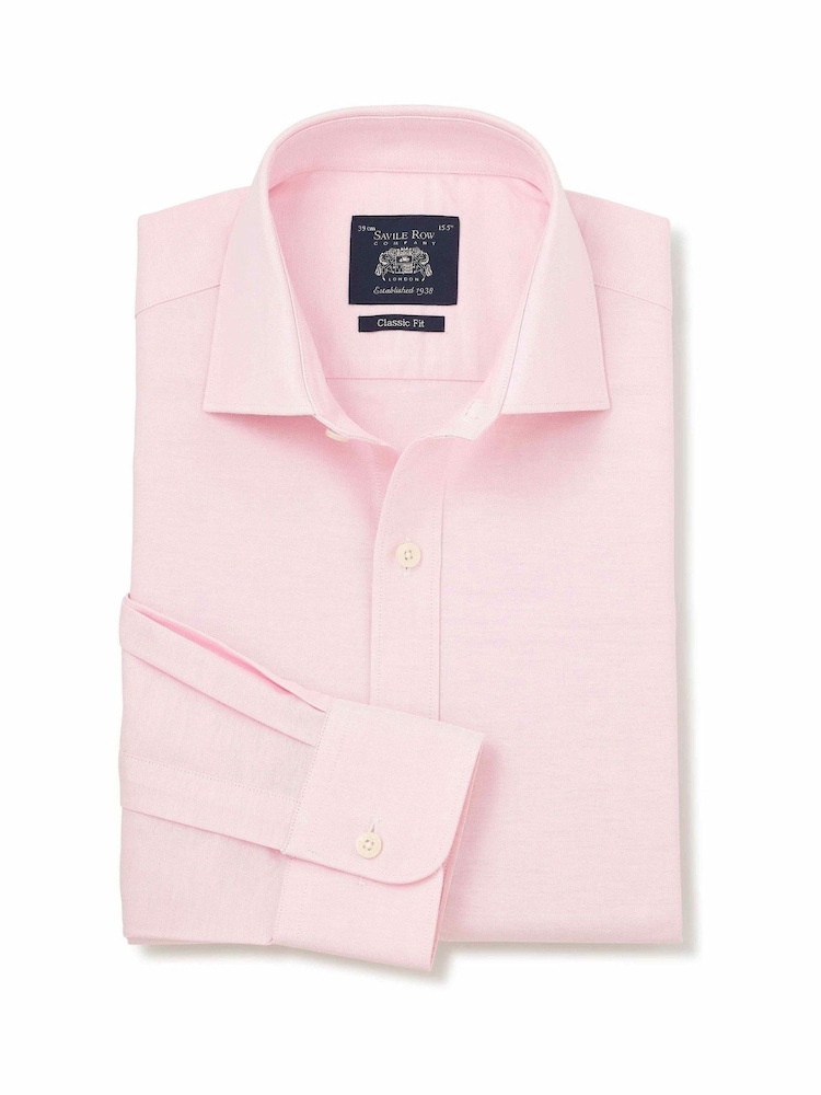 Rozo - Savile Row Company Pinpoint Cotton Classic Fit Single Cuff Formal Shirt - Slika 1 od 3