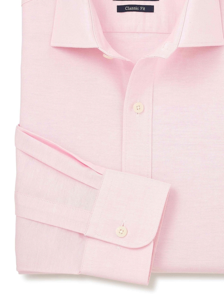 Rozo - Savile Row Company Pinpoint Cotton Classic Fit Single Cuff Formal Shirt - Slika 2 od 3