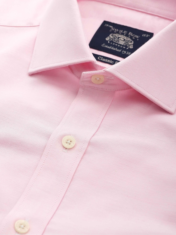 Rozo - Savile Row Company Pinpoint Cotton Classic Fit Single Cuff Formal Shirt - Slika 3 od 3