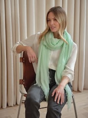 Verde - Pure Collection Ultrafine Cashmere Lightweight Scarf - Immagine 1 di 2