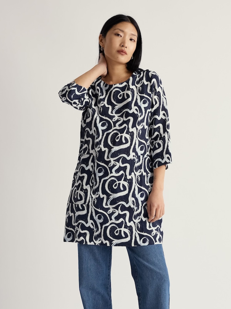 Seasalt Cornwall Blue Port Gaverne Tunic - Image 2 of 5 Seasalt Cornwall Blue Port Gaverne Tunic - Image 2 of 5
