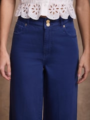 Mint Velvet Blue Washed Refined Wide Jeans - Image 4 of 8