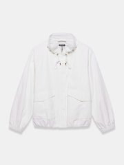 Mint Velvet White Cotton Blend Technical Jacket - Image 7 of 8