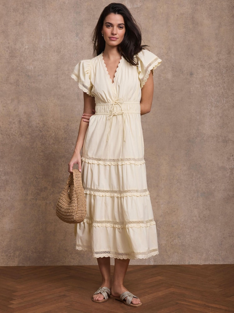 scallop maxi dress Innika Choo Scallop Frill Iva Biigdress