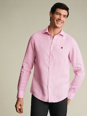 Charles Tyrwhitt Pink Stripe RFU Button-Down Washed Oxford Shirt - Image 1 of 5