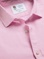 Charles Tyrwhitt Pink Stripe RFU Button-Down Washed Oxford Shirt - Image 4 of 5