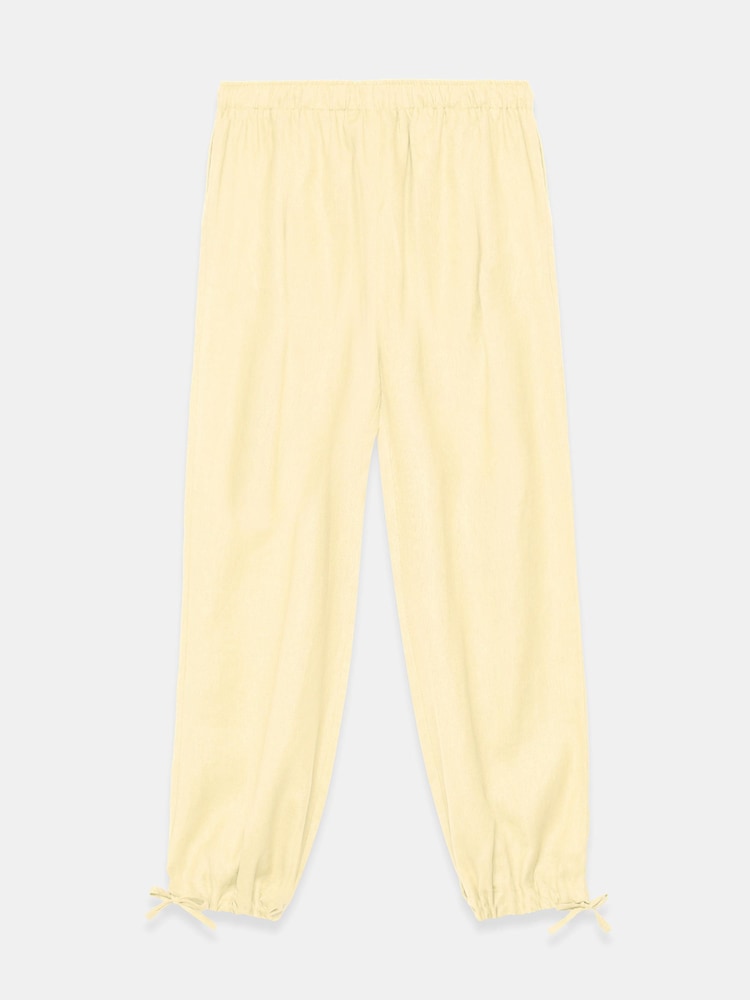 Mint Velvet Yellow Linen Balloon Trousers - Image 7 of 7