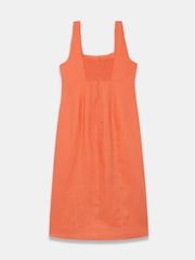 Mint Velvet Orange Linen Midi Dress - Image 8 of 8
