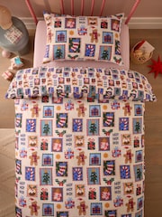 Bright Stamps Christmas Duvet Cover and Pillowcase Set - Image 3 of 4