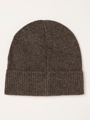 FatFace Brown Flower Embroidered Beanie - Image 2 of 3
