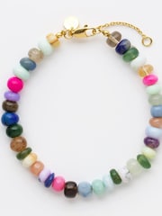 Carrie Elizabeth Gold Plated Multi Agate Beaded Bracelet - Image 3 of 4