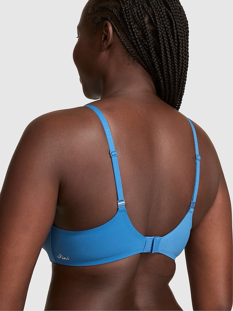 Victoria's Secret Pink Varsity Blue Non Wired Push Up Bra - Image 5 of 5