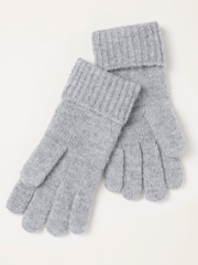FatFace Grey Pointelle Knit Gloves - Image 2 of 3