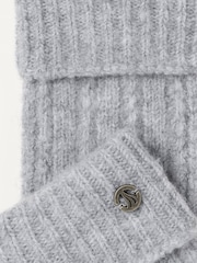 FatFace Grey Pointelle Knit Gloves - Image 3 of 3