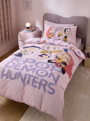 Pink Noodles KPOP Demon Hunters Duvet Cover and Pillowcase Set - Image 1 of 6