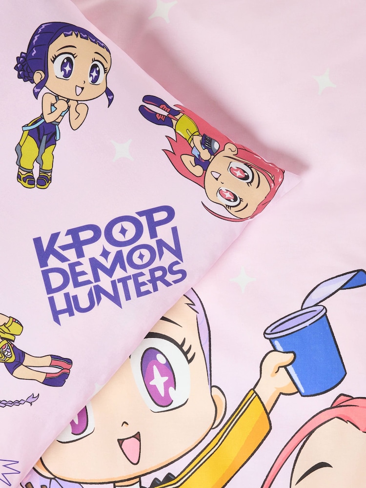 Pink Noodles KPOP Demon Hunters Duvet Cover and Pillowcase Set - Image 2 of 6 Pink Noodles KPOP Demon Hunters Duvet Cover and Pillowcase Set - Image 2 of 6