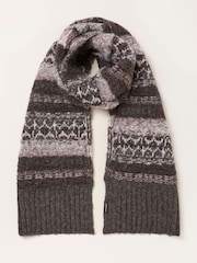 Bufanda cepillada Fair Isle de FatFace - Imagen 1 de 3