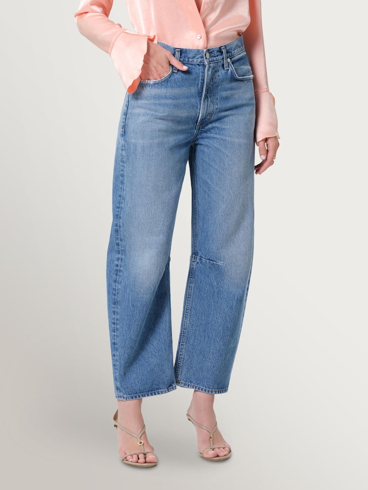 Citizens of Humanity Blue Miro Relaxed Barrel Leg Jeans - Image 1 of 7 Citizens of Humanity Blue Miro Relaxed Barrel Leg Jeans - Image 1 of 7