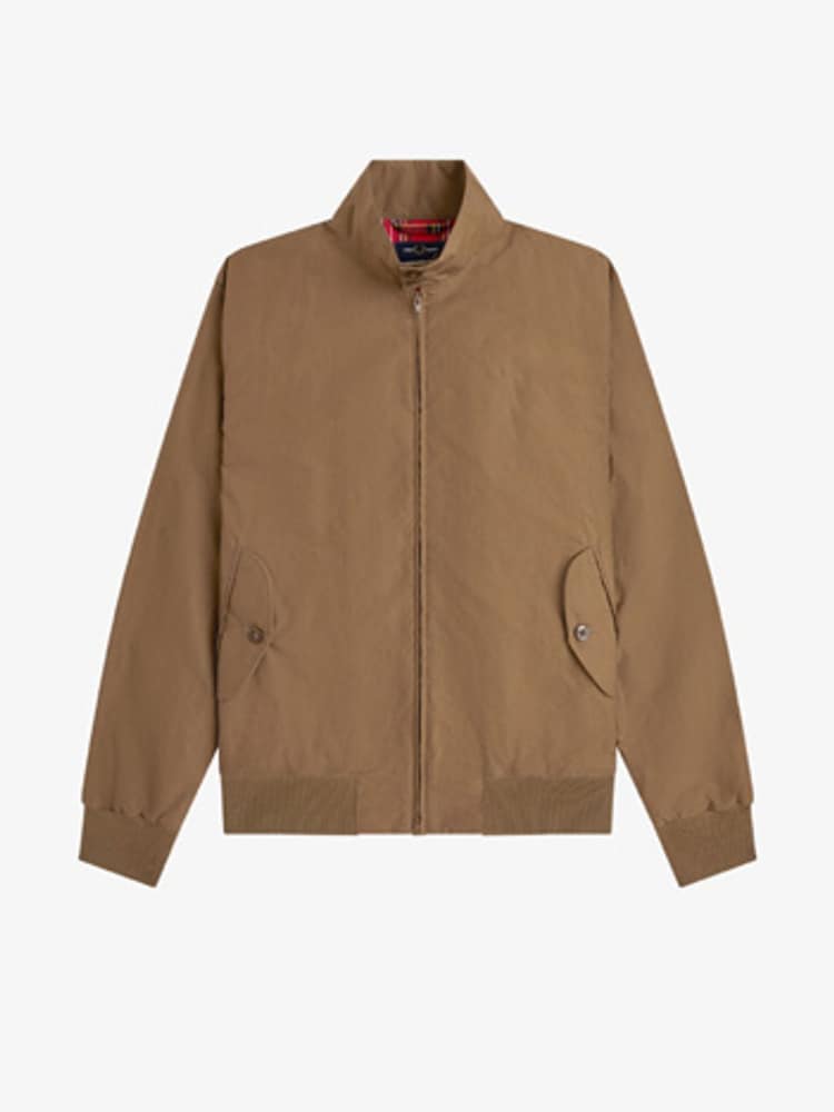 Fred Perry Brown Made In England Harrington Jacket - Image 1 of 2