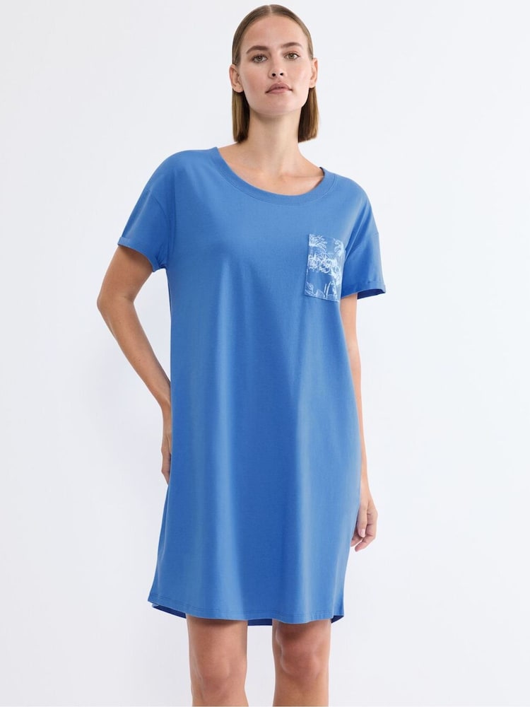 Triumph Blue Short Sleeved Nightdress - Image 1 of 4