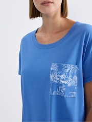 Triumph Blue Short Sleeved Nightdress - Image 4 of 4