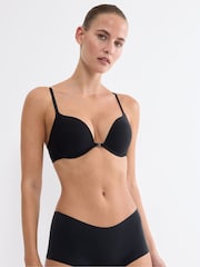 Triumph Black Pure Micro Wired Push-up Bra with Front Closure - Image 1 of 4