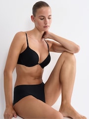 Triumph Black Pure Micro Wired Push-up Bra with Front Closure - Image 3 of 4