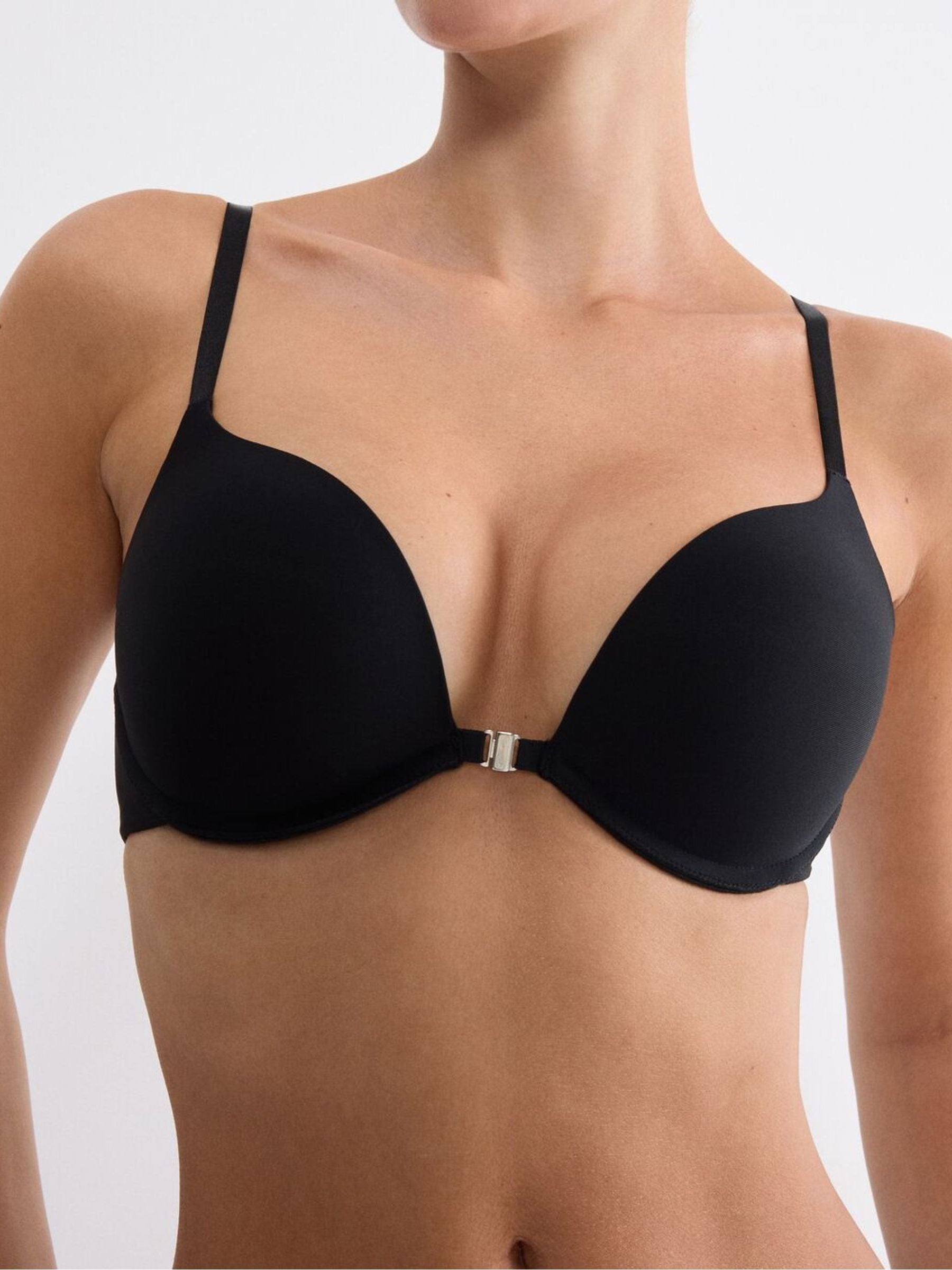 Buy Triumph Black Pure Micro Wired Push-up Bra with Front Closure