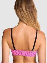Victoria's Secret Pink Sizzling Strawberry Pink Polka Dots Unlined Bralette - Image 3 of 5
