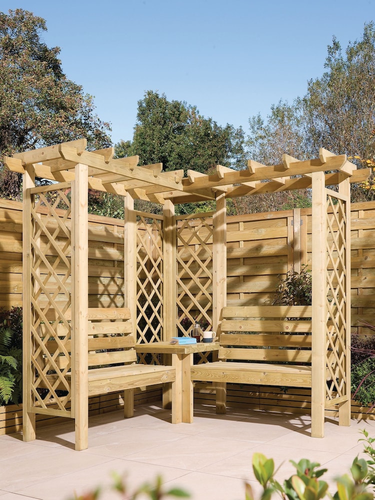 Rowlinson Natural Richmond Corner Arbour - Image 1 of 6