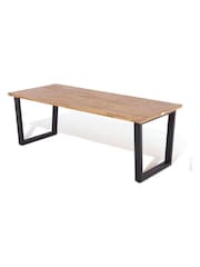 Rowlinson Natural Black Oslo 6 Seat Garden Dining Set - Image 2 of 5