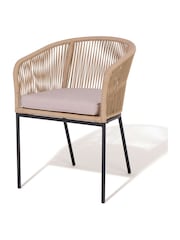 Rowlinson Natural Black Oslo 4 Seat Garden Dining Set - Image 2 of 5