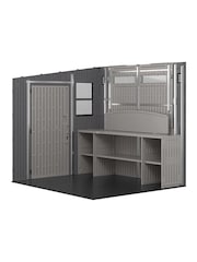 Suncast Cool Grey Cabana Entertainment Garden Shed  Bar With Assembly - Image 3 of 5