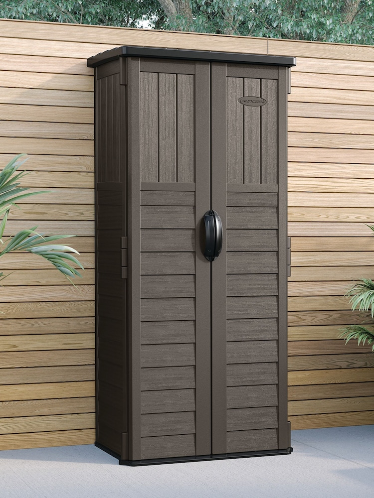 Suncast Stone Grey Mannington Garden Storage Cabinet With Assembly - Image 1 of 5 Suncast Stone Grey Mannington Garden Storage Cabinet With Assembly - Image 1 of 5