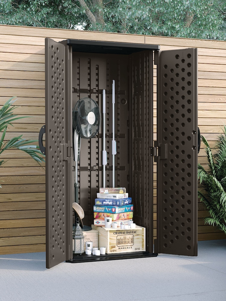 Suncast Stone Grey Mannington Garden Storage Cabinet - Image 2 of 5