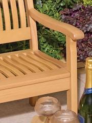 Rowlinson Natural Farnham 3 Seat Garden Bench - Image 2 of 6